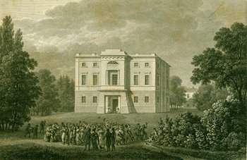 Pałac Jankowice, ok-1842 rok, rys. Konstancja Raczynska